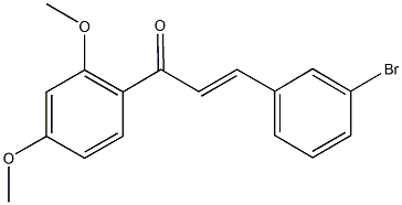 3-(3-bromophenyl)-1-(2,4-dimethoxyphenyl)-2-propen-1-one,,结构式