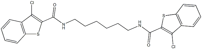 3-chloro-N-(6-{[(3-chloro-1-benzothien-2-yl)carbonyl]amino}hexyl)-1-benzothiophene-2-carboxamide|