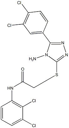 2-{[4-amino-5-(3,4-dichlorophenyl)-4H-1,2,4-triazol-3-yl]thio}-N-(2,3-dichlorophenyl)acetamide Structure