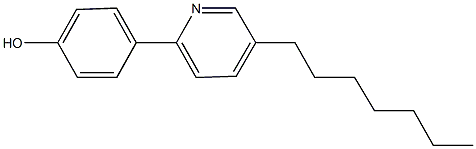 4-(5-heptyl-2-pyridinyl)phenol 结构式