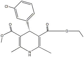 3-ethyl 5-methyl 4-(3-chlorophenyl)-2,6-dimethyl-1,4-dihydro-3,5-pyridinedicarboxylate Structure