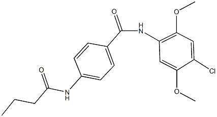 4-(butyrylamino)-N-(4-chloro-2,5-dimethoxyphenyl)benzamide,,结构式