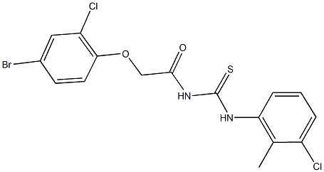  N-[(4-bromo-2-chlorophenoxy)acetyl]-N'-(3-chloro-2-methylphenyl)thiourea