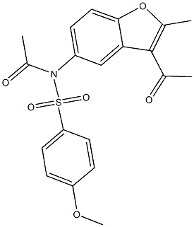  N-acetyl-N-(3-acetyl-2-methyl-1-benzofuran-5-yl)-4-methoxybenzenesulfonamide