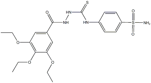 N-[4-(aminosulfonyl)phenyl]-2-(3,4,5-triethoxybenzoyl)hydrazinecarbothioamide|