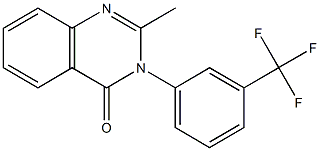 2-methyl-3-[3-(trifluoromethyl)phenyl]-4(3H)-quinazolinone 化学構造式