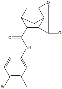 N-(4-bromo-3-methylphenyl)-5-oxo-4-oxatricyclo[4.2.1.0~3,7~]nonane-9-carboxamide Struktur