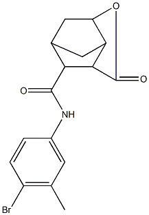 N-(4-bromo-3-methylphenyl)-5-oxo-4-oxatricyclo[4.2.1.0~3,7~]nonane-9-carboxamide 化学構造式