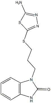 1-{3-[(5-amino-1,3,4-thiadiazol-2-yl)sulfanyl]propyl}-1,3-dihydro-2H-benzimidazol-2-one