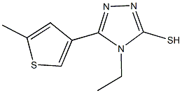 4-ethyl-5-(5-methyl-3-thienyl)-4H-1,2,4-triazole-3-thiol,,结构式