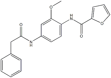 N-{2-methoxy-4-[(phenylacetyl)amino]phenyl}-2-furamide Structure