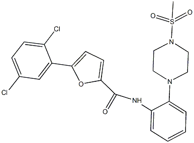 5-(2,5-dichlorophenyl)-N-{2-[4-(methylsulfonyl)-1-piperazinyl]phenyl}-2-furamide Structure