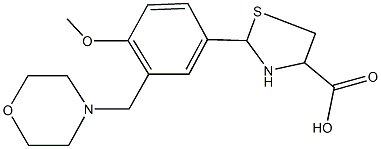  2-[4-methoxy-3-(4-morpholinylmethyl)phenyl]-1,3-thiazolidine-4-carboxylic acid