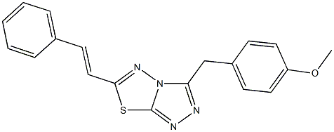 methyl 4-{[6-(2-phenylvinyl)[1,2,4]triazolo[3,4-b][1,3,4]thiadiazol-3-yl]methyl}phenyl ether,,结构式