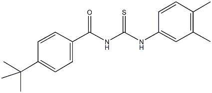 N-(4-tert-butylbenzoyl)-N'-(3,4-dimethylphenyl)thiourea Structure