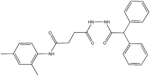 N-(2,4-dimethylphenyl)-4-[2-(diphenylacetyl)hydrazino]-4-oxobutanamide,,结构式