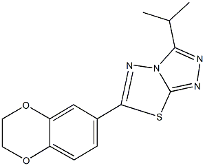  6-(2,3-dihydro-1,4-benzodioxin-6-yl)-3-isopropyl[1,2,4]triazolo[3,4-b][1,3,4]thiadiazole