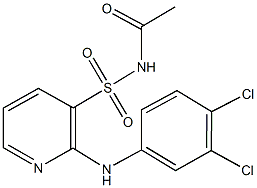  N-acetyl-2-(3,4-dichloroanilino)-3-pyridinesulfonamide