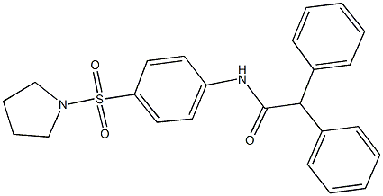 2,2-diphenyl-N-[4-(pyrrolidin-1-ylsulfonyl)phenyl]acetamide|