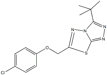 (3-tert-butyl[1,2,4]triazolo[3,4-b][1,3,4]thiadiazol-6-yl)methyl 4-chlorophenyl ether,,结构式