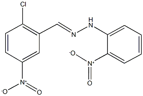 2-chloro-5-nitrobenzaldehyde {2-nitrophenyl}hydrazone,,结构式
