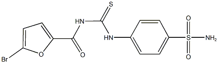 4-({[(5-bromo-2-furoyl)amino]carbothioyl}amino)benzenesulfonamide Structure