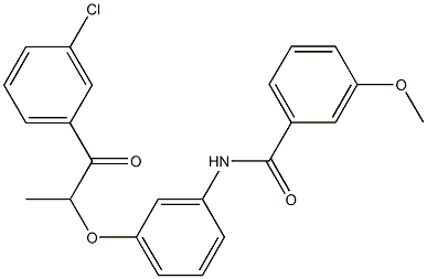 N-{3-[2-(3-chlorophenyl)-1-methyl-2-oxoethoxy]phenyl}-3-methoxybenzamide Structure