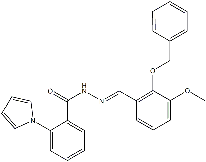 N'-[2-(benzyloxy)-3-methoxybenzylidene]-2-(1H-pyrrol-1-yl)benzohydrazide Structure