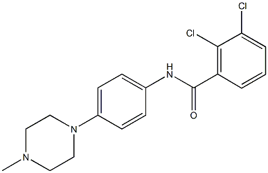 2,3-dichloro-N-[4-(4-methyl-1-piperazinyl)phenyl]benzamide 化学構造式