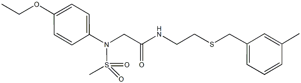 2-[4-ethoxy(methylsulfonyl)anilino]-N-{2-[(3-methylbenzyl)sulfanyl]ethyl}acetamide Structure