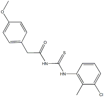 N-(3-chloro-2-methylphenyl)-N'-[(4-methoxyphenyl)acetyl]thiourea