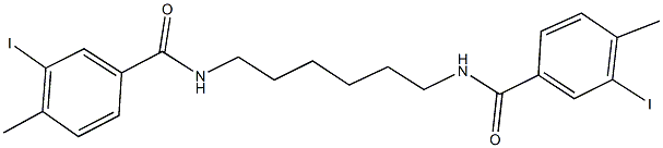 3-iodo-N-{6-[(3-iodo-4-methylbenzoyl)amino]hexyl}-4-methylbenzamide Structure
