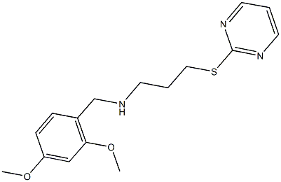 N-(2,4-dimethoxybenzyl)-N-[3-(2-pyrimidinylsulfanyl)propyl]amine 结构式