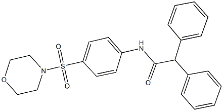 N-[4-(morpholin-4-ylsulfonyl)phenyl]-2,2-diphenylacetamide 结构式