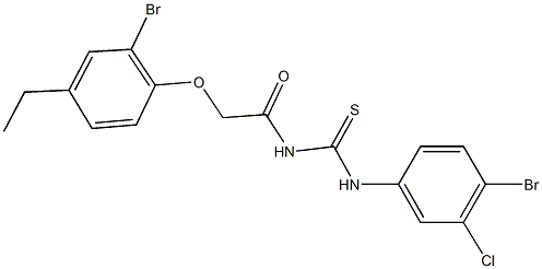 N-(4-bromo-3-chlorophenyl)-N'-[(2-bromo-4-ethylphenoxy)acetyl]thiourea