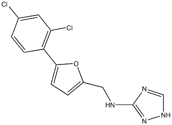 N-{[5-(2,4-dichlorophenyl)-2-furyl]methyl}-N-(1H-1,2,4-triazol-3-yl)amine Struktur