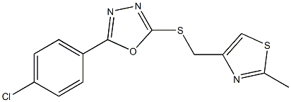  5-(4-chlorophenyl)-1,3,4-oxadiazol-2-yl (2-methyl-1,3-thiazol-4-yl)methyl sulfide