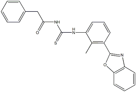 N-[3-(1,3-benzoxazol-2-yl)-2-methylphenyl]-N'-(phenylacetyl)thiourea|