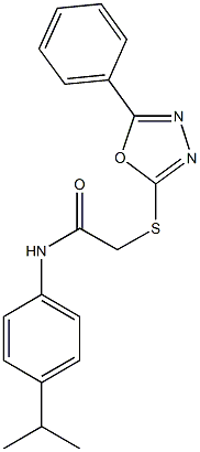 N-(4-isopropylphenyl)-2-[(5-phenyl-1,3,4-oxadiazol-2-yl)sulfanyl]acetamide Structure