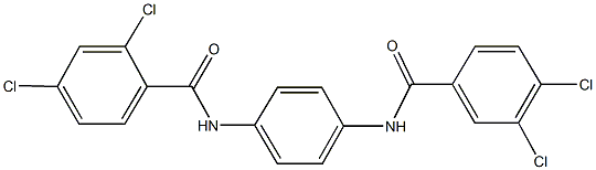 2,4-dichloro-N-{4-[(3,4-dichlorobenzoyl)amino]phenyl}benzamide 化学構造式