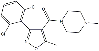 1-{[3-(2,6-dichlorophenyl)-5-methyl-4-isoxazolyl]carbonyl}-4-methylpiperazine Structure