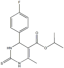 isopropyl 4-(4-fluorophenyl)-6-methyl-2-thioxo-1,2,3,4-tetrahydro-5-pyrimidinecarboxylate Structure