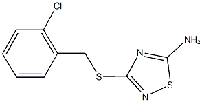 3-[(2-chlorobenzyl)sulfanyl]-1,2,4-thiadiazol-5-ylamine,,结构式