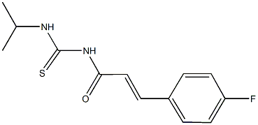 N-[3-(4-fluorophenyl)acryloyl]-N'-isopropylthiourea 化学構造式