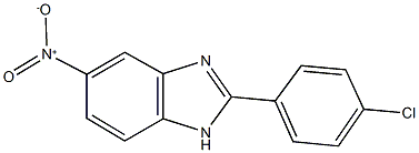 2-(4-chlorophenyl)-5-nitro-1H-benzimidazole,,结构式