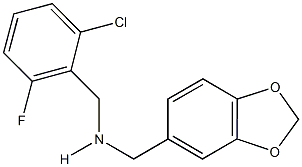 N-(1,3-benzodioxol-5-ylmethyl)-N-(2-chloro-6-fluorobenzyl)amine Struktur