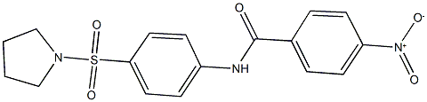 4-nitro-N-[4-(pyrrolidin-1-ylsulfonyl)phenyl]benzamide 化学構造式