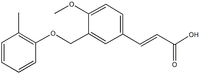 3-{4-methoxy-3-[(2-methylphenoxy)methyl]phenyl}acrylic acid,,结构式