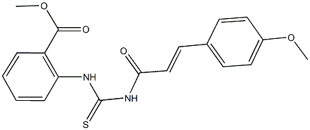 methyl 2-[({[3-(4-methoxyphenyl)acryloyl]amino}carbothioyl)amino]benzoate Structure