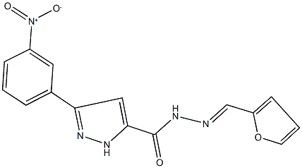 N'-(2-furylmethylene)-3-{3-nitrophenyl}-1H-pyrazole-5-carbohydrazide Struktur